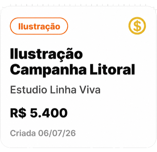 Ilustração Campanha Litoral · Estudio Linha Viva · R$ 5.400